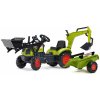FALK Falk Šliapací traktor 2040N Claas Arion 410 s nakladačom, rýpadlom a vlečkou FA2040N - Šľapadlo