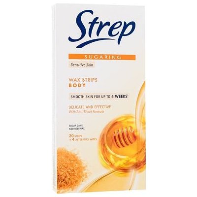 Strep Sugaring Wax Strips Body Delicate And Effective Sensitive Skin depilační pásky na tělo 20 ks pro ženy