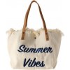 BABY MIX Plážová taška Summer Vibes - krémová