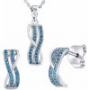 Silvego Strieborná súprava AMABEL s modrými Brilliance Zirconia JJJ0461SLB