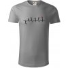 Moto EKG radenie - Tričko z organickej bavlny - 3XL ( Starostrieborná )