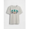 GAP Detské tričko s logom Sivá S Sivá Sivá