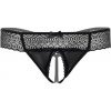 Daring Intimates Roxanne Crotchless String Black, S/M