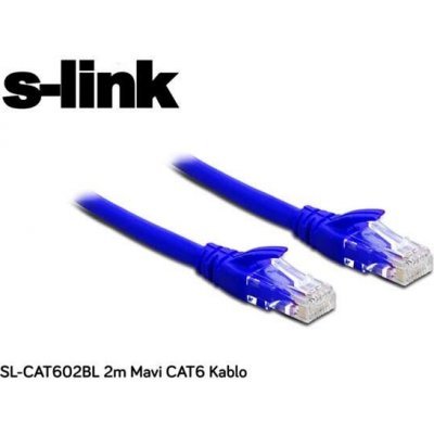 S-Link SL-CAT602BL UTP prepojovací, CAT6, 2m, modrý