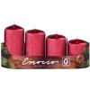 Emocio adventné stupne 4ks 40 mm Drápané červené sviečky