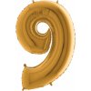 Balón číslo 9 zlaté 100 cm
