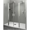 Polysan Zoom Sprchové dvere dvojkrídlové, 160 cm, chróm, číre sklo ZL1416