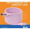 Club3D CAC-303 magnetický USB-C 240W PD3.1 2m růžový