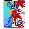 Picasee silikónový čierny obal pre Huawei P30 - Red Lily