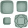 KikkaBoo Súprava boxov na desiatu 3 ks Platinum Silicone Sage