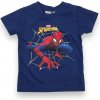 Marvel Chlapčenské modré tričko s krátkym rukávom SPIDERMAN 01 Farba: Tmavě modrá, Veľkosť: 92/98 Tmavomodrá 92/98
