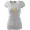 Volejbal zlatá - Dámske tričko Pure - S ( Biela )