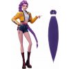 Guirca K-POP fialové syntetické vlasy na zapletenie 60 cm