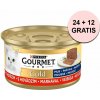 Konzerva Gourmet GOLD - paštéta s hovädzím mäsom 85 g, 24+12 ks ZADARMO