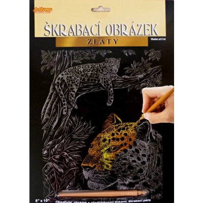 ArtLover škrabací obrázek zlatý Leopard