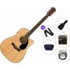 Fender CD-60SCE Dreadnought WN Deluxe SET Natural Elektroakustická gitara Dreadnought