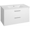 Aqualine VEGA umyvadlová skříňka 97x60x43,8 cm, 2xzásuvka, bílá VG103