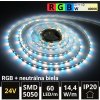 LEDprodukt 5m PROFI LED pásik 60LED/m SMD5050 14,4W/m RGB-W (RGB+neutrálna biela) IP20 24V