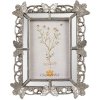 Clayre & Eef Strieborný antik fotorámik so zrkadlami a motýlikmi - 21*2*26 cm / 13*18 cm - Clayre & Eef