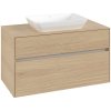 VILLEROY & BOCH Collaro závesná skrinka pod umývadlo na dosku (umývadlo v strede), 2 zásuvky, 1000 x 500 x 548 mm, Nordic Oak, C10900VJ