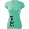 Husľový kľúč gitara - Dámske Fantasy športové (dresovina) - 2XL ( Mätová )