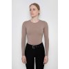 Tričko dámske Fleur de lys Rose Basic Beige s dlhým rukávom Veľkosť: XXS
