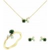 Eppi Cluster kolekcia šperkov so zelenými diamantmi a drahokamami Halli C46166