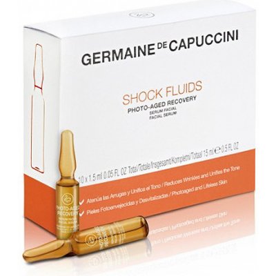 Germaine de Capuccini Options Shock Fluids Photo-Aged Recovery obnovujúci fluid pre pleť s prejavmi starnutia 10 x 1,5 ml