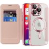 AppleMix Puzdro pre Apple iPhone 16 Pro - ochrana objektívu - slot na kartu - MagSafe - ružové