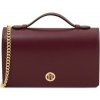 Kožená kabelka s reťazovým remienkom Opera Tuscany Leather Farba: Bordová