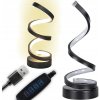ŠPIRÁLOVÁ LED LAMPA NA STÔL, 3 FARBY SVETLA, USB, NASTAVITEĽNÁ JASNOSŤ