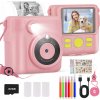 INSTANTNÝ FOTOAPARÁT PRE DETI DIGITÁLNY FOTOGRAFICKÝ RUŽOVÝ KAMERA S TLAČOU
