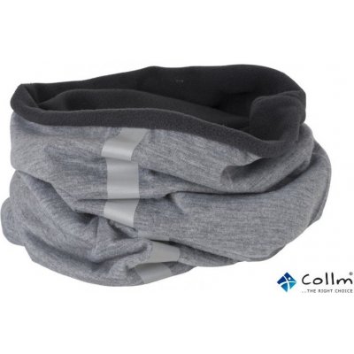 Collm zimný fleecový nákrčník šedý reflexný