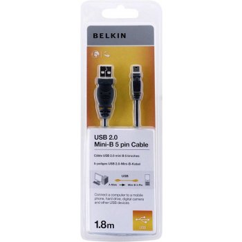 Belkin F3U155bt1.8M USB 2.0 A - Mini B, 1,8m