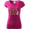Zvieratká na triku - Dámske tričko Pure - XL ( Fuchsiová )