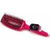 Olivia Garden Fingerbrush Combo Medium Hot Pink kefa na vlasy so štetinami z nylonu a diviaka