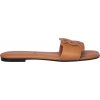 Dámske šľapky Calvin Klein, SQUARE FLAT Hnedá 37