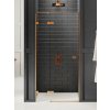 New Trendy Avexa Copper Brushed sprchové dvere 110 cm výklopné medená brúsená/priehľadné sklo EXK-3537