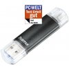 USB kľúč Laeta Twin, USB 3.0, 64GB, 40MB/s, čierny - HAMA 00124000