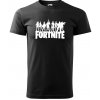 Sablio Tričko s potlačou Fortnite Team 2 - černé 4XL