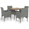 Súprava záhradného nábytku z dreva VidaXL, hnedá, 5-dielna