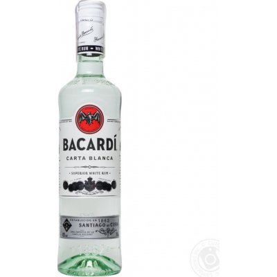 Bacardi Carta Blanca 37,5% 0,7 l (čistá fľaša)