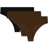 Dámske tangá Under Armour Pure Stretch No Show Thong -Solid 3Pack Hue 625 W/Black L
