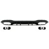 KITT Rear Bumper Valance Diffuser suitable for Mercedes A-Class V177 Sedan (2018-) Chrome Exhaust