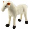 LeanToys Plyšový kůň, maskot, plyšová hračka, bílý 40 cm x 37 cm, LEAN Toys