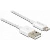 Delock Nabíjací kábel USB USB 2.0 USB-A zástrčka, Apple Lightning konektor 1.00 m biela 83000; 83000
