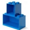 LEGO Brick závesné police, set 2 ks modrá