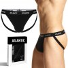 Atlantic 1571 černé otevřené Pánské slipy jockstrap