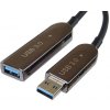 PremiumCord USB3.2 + 2.0 predlžovací optický AOC kábel A/Male - A/Female 10m ku3fiber10