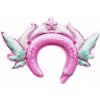 Balón Fóliový Ružová čelenka s motýlikmi Jar Narodeniny Párty 45 x 31,5 cm